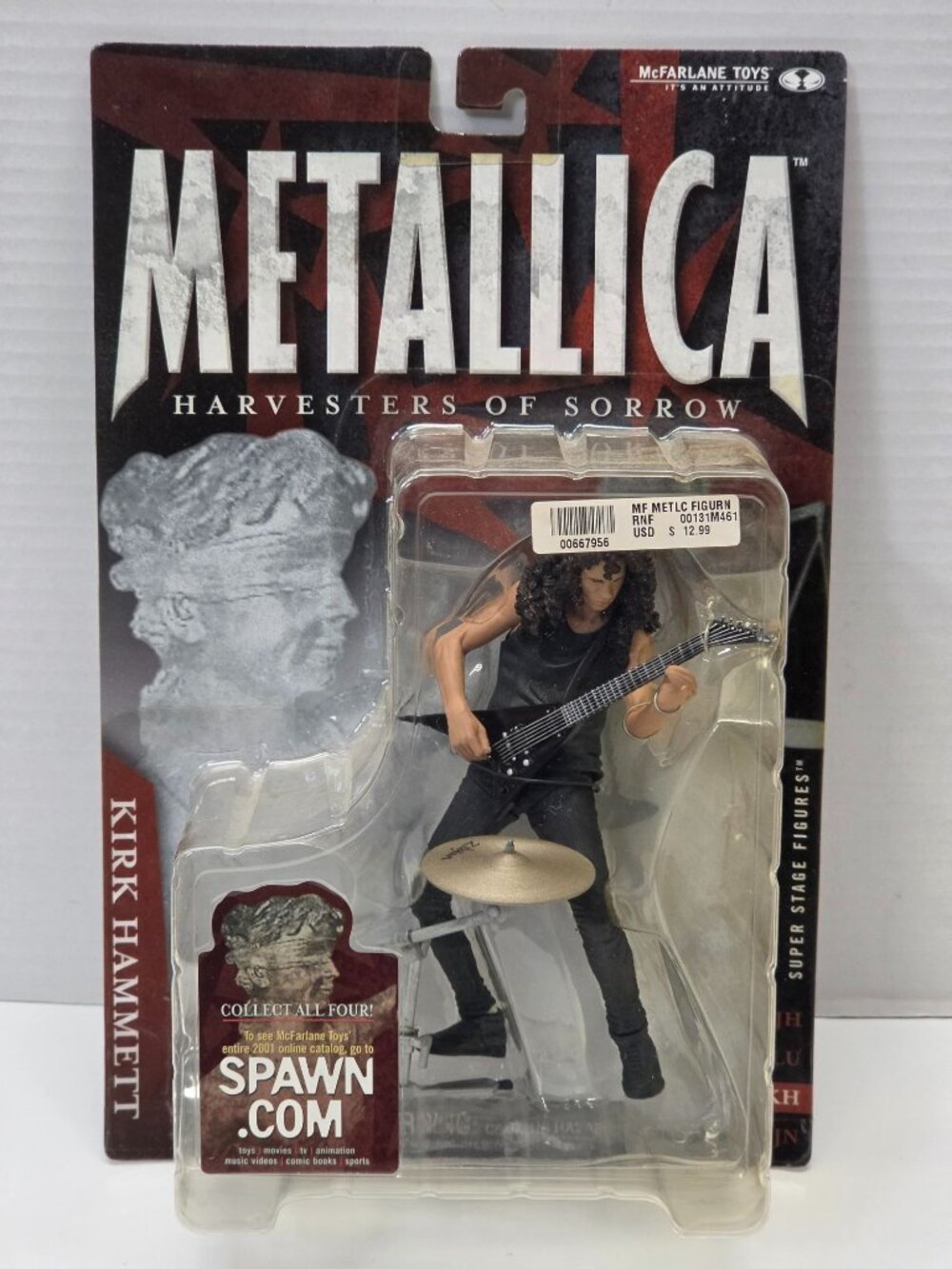 Metallica Kirk Hammett McFarlane Harvester of Sorrow Figure 2001 Sealed